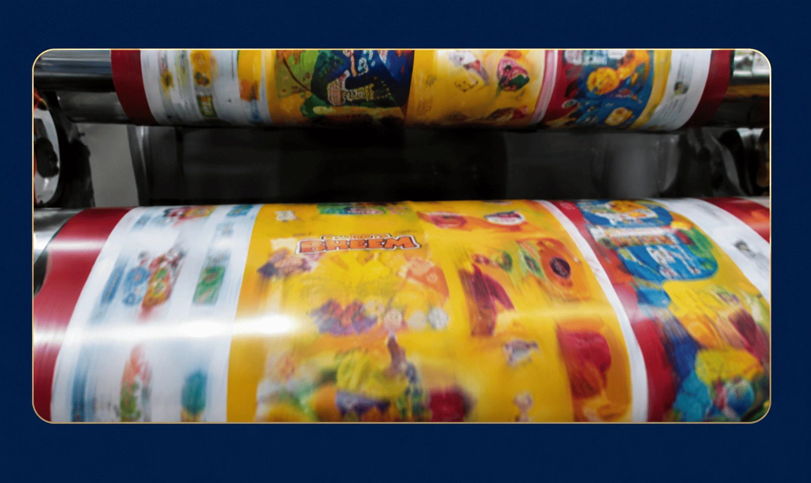 Printed packaging output from rotogravure machine